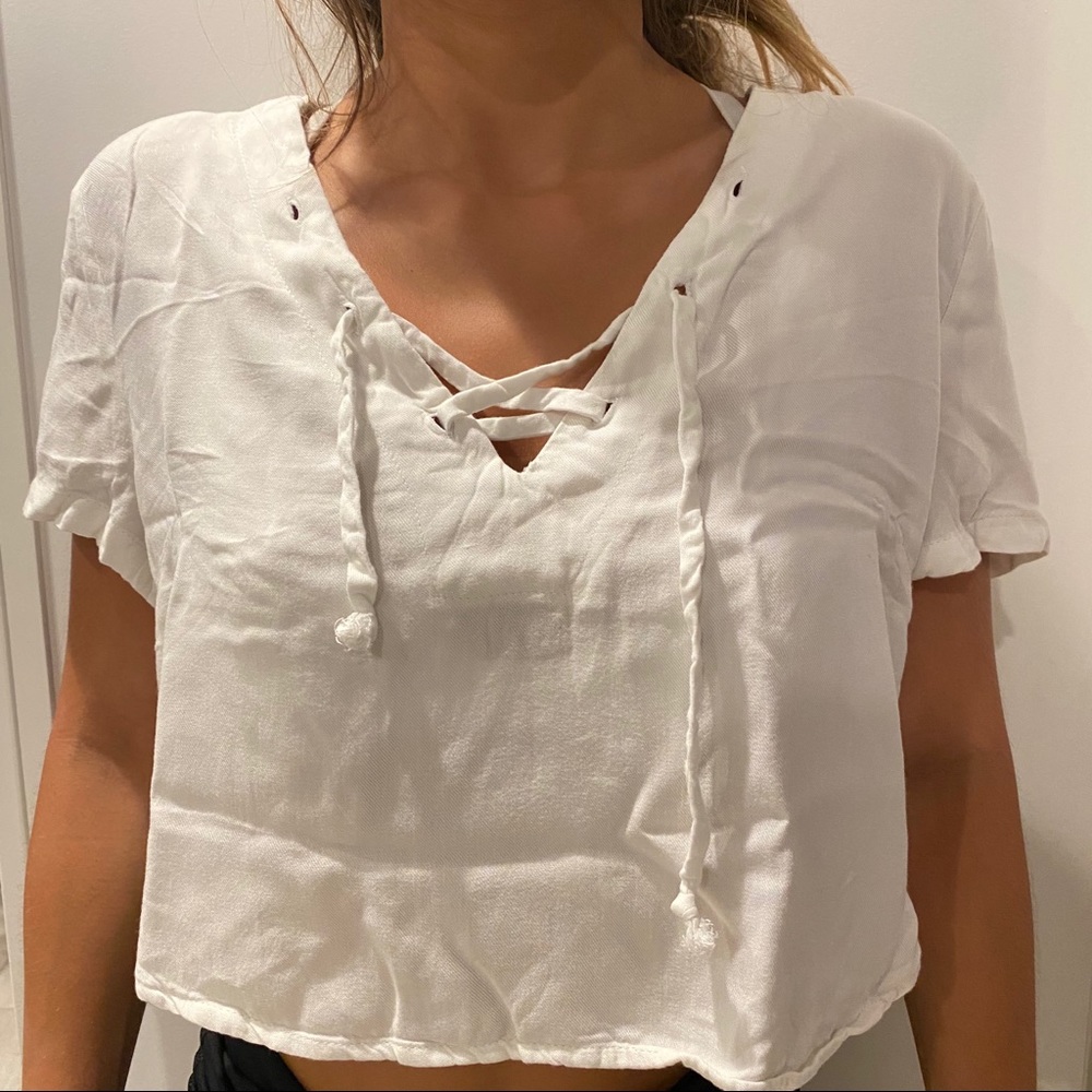 White Brandy Melville Crop Top